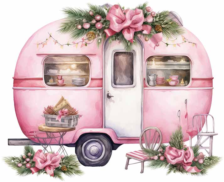 Camper Bügelbild