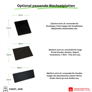 LTS 138 - 38x45cm - modulare Transferpresse - inkl. Paket von Paddy und Nini - Code: PNPRESS