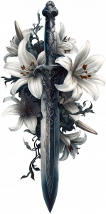 schwert-rosen-flicken-buegelbild--aufbuegler-gothic--buegelmotiv