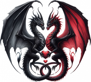 Dragon-flicken-buegelbild--aufbuegler-gothic--buegelmotiv